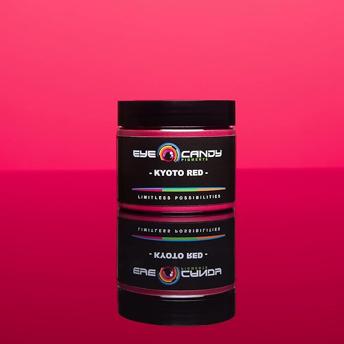 Eye Candy Pigments Premium Red Mica Powder - Kyoto Red (50gr) - for Epoxy, Resin, Soap, Paint, Woodworking, Acrylic Pouring, Bath Bombs, Fishing Lures - DIY Arts and Crafts Additive