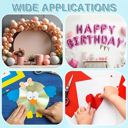 UPINS Glue Points Dots, 300Pcs Balloon Glue Adhesive Dots Double Sided Removable Glue Tape Dots for Balloons Crafts Decoration, 10 mm