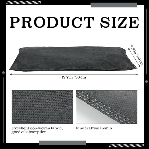 Sintuff 12 Pcs Oil Absorbent Pillows 8" x 20" Universal Spill Absorbent Pillows for Water and Oil Spill Containment, Flood Cleanup