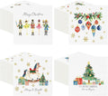 Janlaugh 200 Pcs Christmas Paper Cocktail Napkins Disposable 2 Ply Xmas Style Decoupage Beverage Napkins for Xmas Holiday Winter Dinner Table Decor (Lovely Style)