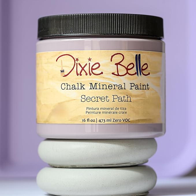 Dixie Belle Paint Company Chalk Finish Furniture Paint - Secret Path (32oz) - Matte Dusty Lilac Chic Chalk Mineral DIY Furniture Paint