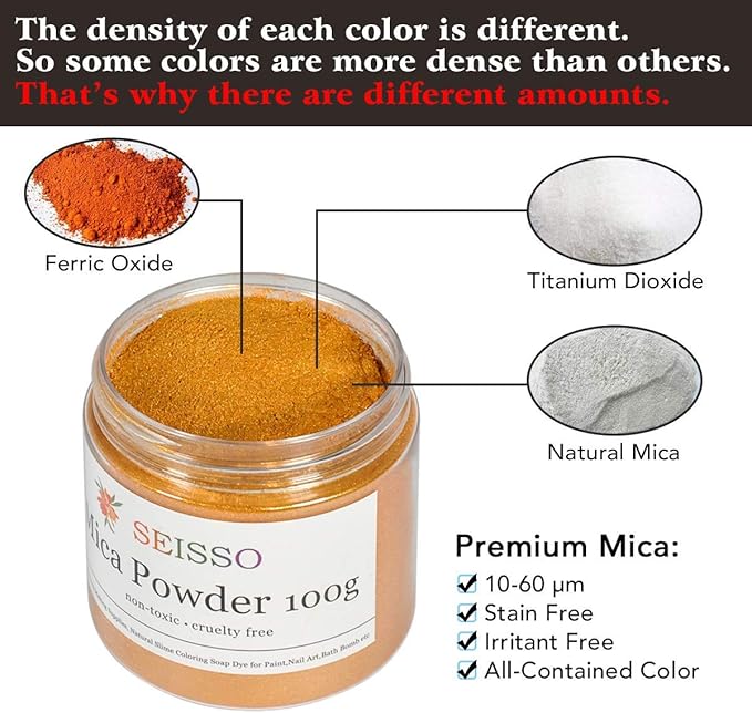 Gold Mica Powder for Epoxy Resin 3.5 oz /100g Powdered Pigment for Soap Colorant Bath Bomb Dye, Cosmetic Grade for Lip Gloss, Acrylic Nails Polish, Craft Projects