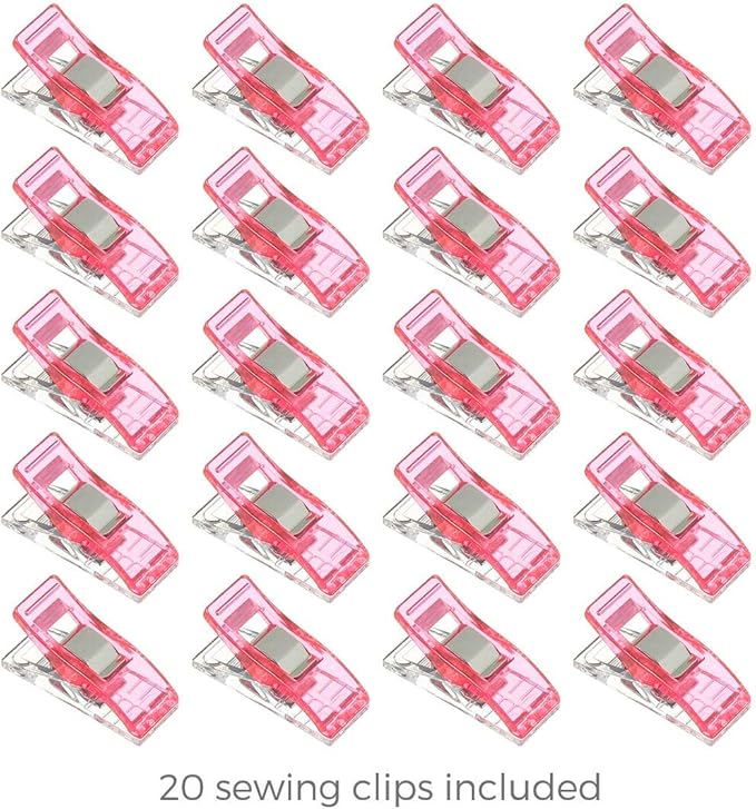 Rotary Cutter Set pink - Quilting Kit incl. 45mm Fabric Cutter, 5 Replacement Blades, A3 Cutting Mat, Acrylic Ruler and Craft Clips - Ideal for Crafting, Sewing, Patchworking, Crochet & Knitting y
