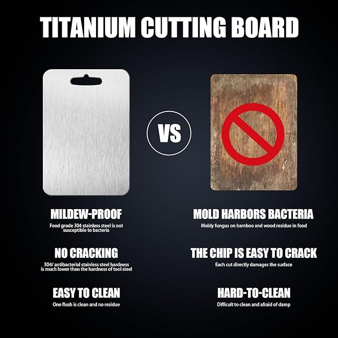 Cutting Board Double Sided,2 Pcs Vegetable Board With Sharpening Stone,Large Size+Small Size,Food Grade Stainless steel and Wheat straw PP Material,Eco-Friendly (16.1‘’LX10.1‘’W)