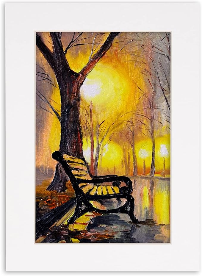 Pack of Ten Acid Free 8.5x11 Mats Bevel Cut for 7x9 Photos - White Precut Matboards with Backing Boards and Self Seal Photo Mat Bags for Pictures, Photos, Framing - 4-ply Thickness