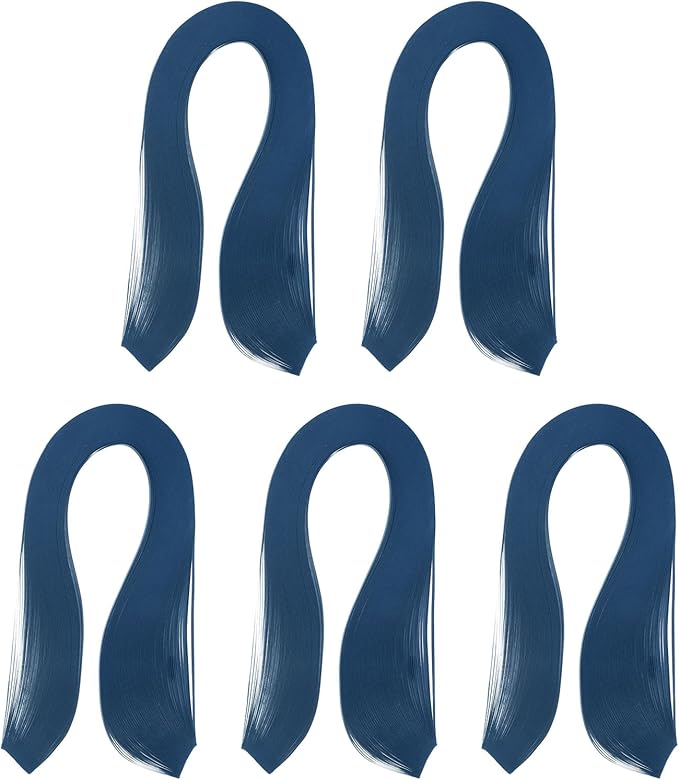 PATIKIL 600pcs Quilling Strips Paper 1/8"(3mm) 39cm Origami Paper Quilling Strip for Art DIY Hand Craft Christmas, Dark Blue