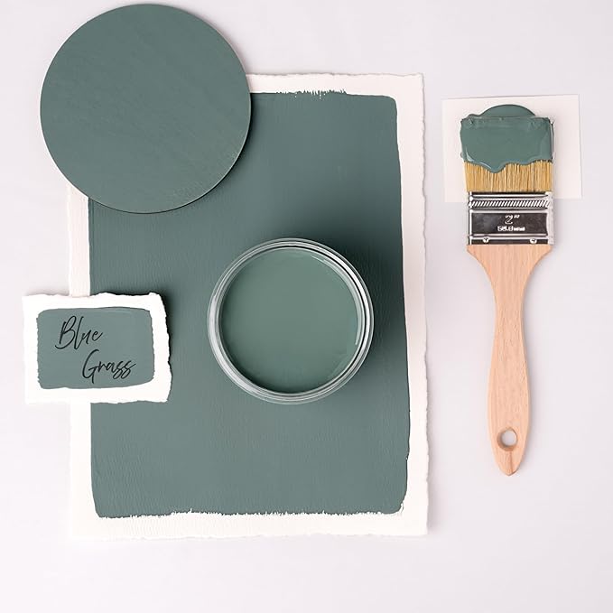 Dixie Belle Paint Company Chalk Finish Furniture Paint – Blue Grass (8oz) – Matte Chic Chalk Mineral DIY Furniture Paint
