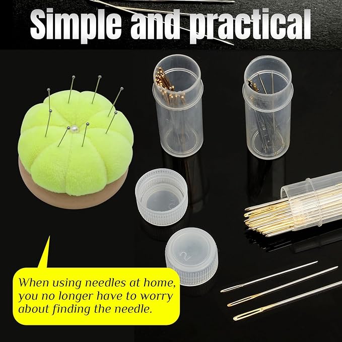 Uxney Pin Cushion,Wooden Sewing Pin Cushion Pincushion Needle Cushion for Sewing Quilting Needlework DIY Crafts(Fluorescent Yellow,2 PCS)