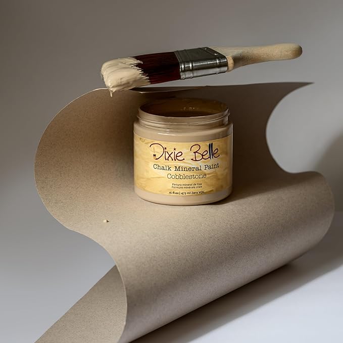 Dixie Belle Paint Company Chalk Finish Furniture Paint - Cobblestone (32oz) - Matte Weathered Stone Chic Chalk Mineral DIY Furniture Paint