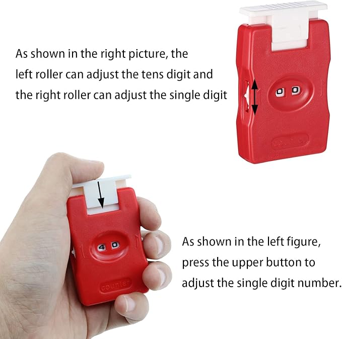 AYLIFU Knitting Counter 2set Mini Crochet Counter Knitting Manual Counter lastic Knitting Marking Tool（red and Pink）