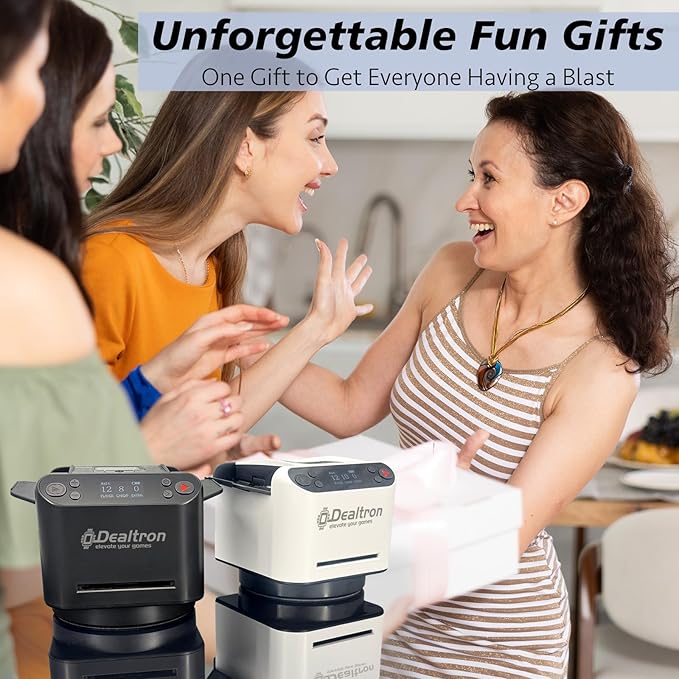 All-in-One Automatic Card Shuffler and Dealer,with 8 Remotes,Programmable Dealer,Card Shuffler 2 Deck,360° Rotation,Ultra Quiet,Rechargeable,up to 12 Players,for All Card Games (Shadow Black)