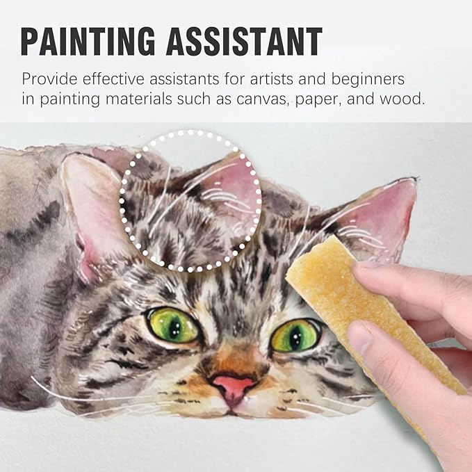 Pink Watercolor Masking Fluid - Professional Art Supplies with Brush & Eraser for Artists, Painting Medium Pen