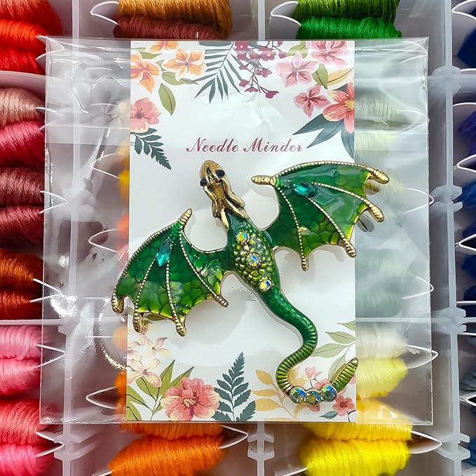 Large Dragon Needle Minder, Needle Minder Magnet, Magnetic Needle Nanny, Fantasy Needlework Accessories for Cross Stitch & Embroidery
