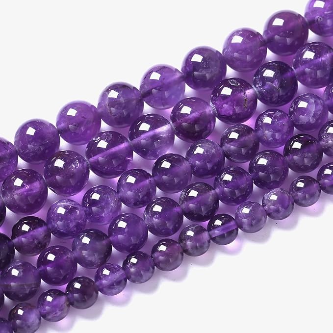 90pcs 4mm AAA Natural Amethyst Beads Crystal Energy Healing Power Stone Beadsfor Jewelry Making DIY Bracelet Necklace Accessories 15"