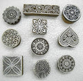Wholesale Lot of 10 Classic Designs Wooden Block Stamps/ Tattoo/ Indian Textile Printing Blocks
