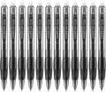 Aozora Erasable Pens Click Fine Point 0.7 mm Retractable Erasable Gel Pens for Completing Sudoku and Crossword Puzzles 12 Pack (Black)