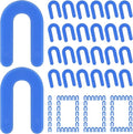 DGSL Tile Leveling System Tile Spacers 1/16 Inch, 1000 pieces Horseshoe Shim U Shape Plastic Tile Leveling Clips for Various Types of Tile Leveling (Blue)