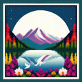 Joyhoor Cross Stitch Kits for Beginners Stamped Cross-Stitch Supplies Needlework preprint Embroidery Kits for Adults DIY Needlepoint Kits Embroidery Patterns 11CT-Swan Lake 17.7x17.7 inch