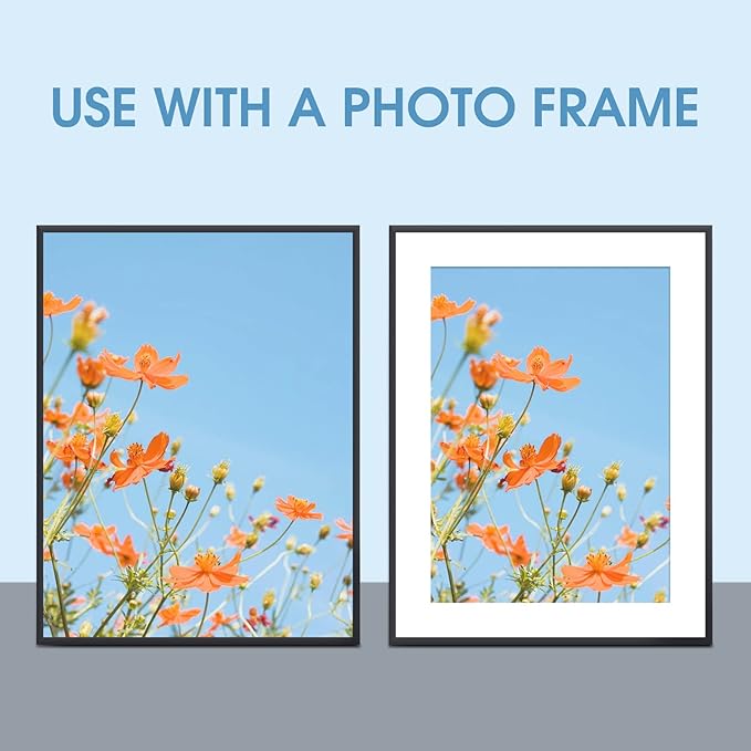 HOTUO 10 Pack 5x7 White Picture Mats, 4 Ply Thickness Frame Mattes for 4x6 Photo, Photo Mat with Core Bevel Cut, for Frames/Artwork/Print/Pictur.