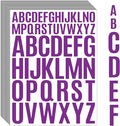 Bemeol Letter Stickers 1560 Pieces 30 Sheets Stick on Vinyl Letters Capital Alphabet Sticker Letter for Craft Bulletin Boards Classroom Home Business Decor(Purple,1 Inch,2 Inch)