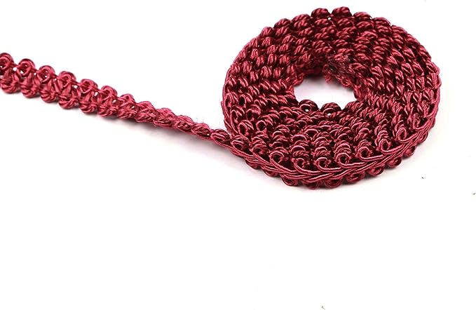 BEL AVENIR Braid Trim 1/2 inch 13.6 Yards French Gimp Basic Sewing Polyester DIY Crafts Costume Home Decorative (Red)