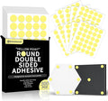 Focusound 300 Pack Double-Sided Sticky Adhesive Dots for Acoustic Foam Panels, Circle Clear Removable Glue Dots for Wall Hanging
