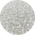 3000pcs 6mm Half Pearls for Crafts Flatback Round Half Pearl Beads for Jewelry Making Nail Art Scrapbook Craft Wedding Dress Decoration(White)