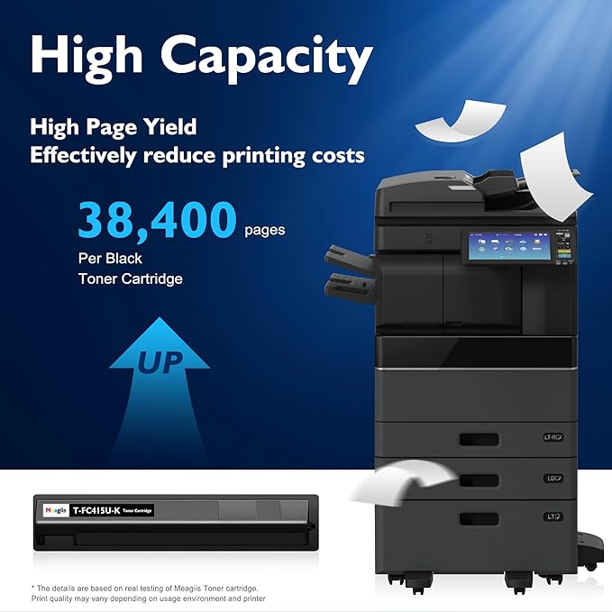 T-FC415U-K TFC415UK Black High Yield Toner Cartridge, 1-Pack, Replacement for Toshiba T-FC415U Black Toner Cartridge to Use for Toshiba E-Studio 2515AC 3015AC 3515AC 4515AC 5015AC Printer