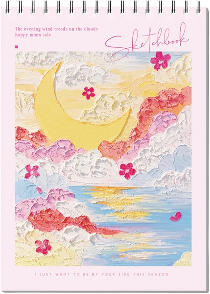 Pink CoverSketchbook 8 x 11.5, Drawing Book 90 Pages Drawing Paper for Kids, Drawing Paper for Kids, Adults, Painting, Drawing & Art Supplies (Pink)