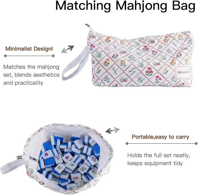 American Mahjong Tile Set (Blue)