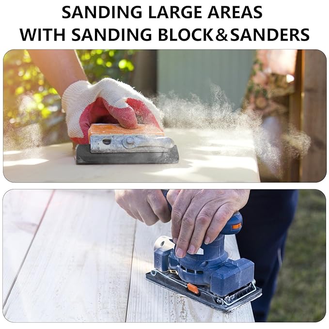 Sandpaper Assortment, 18 Sheets, 9 x 11 Inch Wet Dry Sand Paper, 120/180/240/320/400/600/800/1000/2000 Grit Hand Sanding Sheets for Wood Metal Automotive Sanding and Polishing