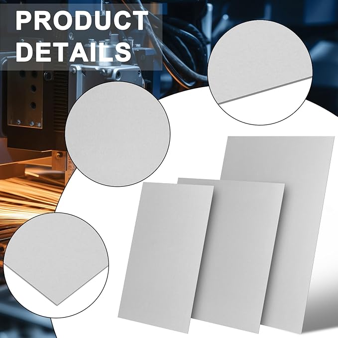 Galvanized Metal Sheet 8" x 12" x 1/32" Inch Galvanized Steel Sheet Plates for Magnetic Mount Board Wall 20GA(0.80MM) Galvanized Steel Plate Panels Stock for Roof Flashing Fixing Repair, Crafts, DIY