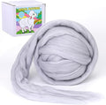 QMNNMA Wool Roving Yarn, Super Wool Chunky Yarn, 14.1oz Wool Felting Supplies
