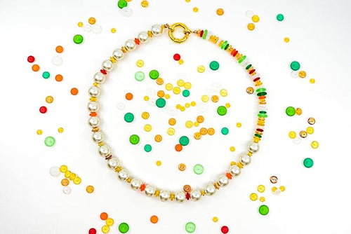 0.88oz (25g) Limited Mix of Czech Glass Spacer Beads Round Space Disc, Size & Color Mix, Spacers 01