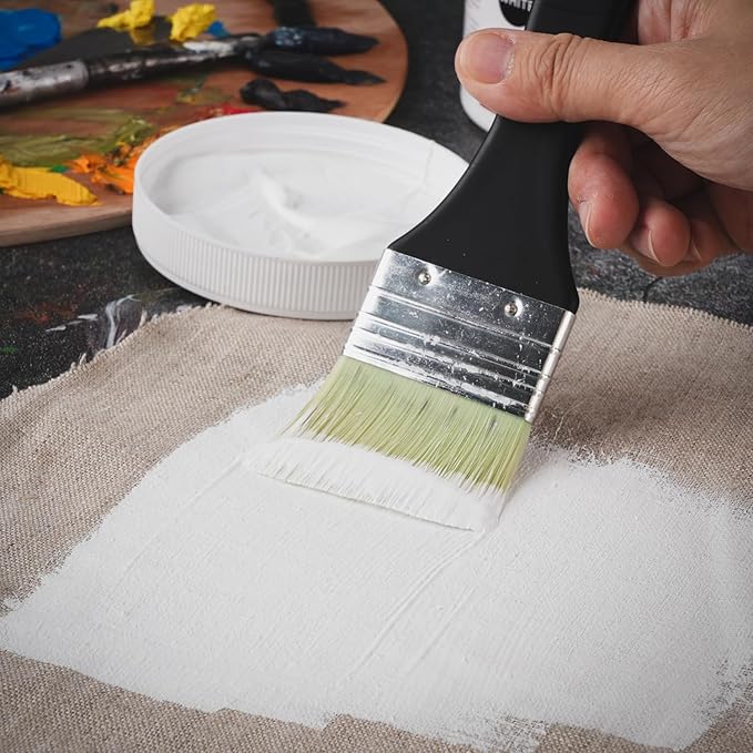 PHOENIX White Gesso Primer - 16.9 Fl oz. / 500ml White Gesso for Canvas Surface Prep Medium for Oil Acrylic Paints