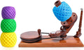 Bhartiya Handicrafts Rosewood Yarn Winder | Large Capacity 10 oz Wooden Yarn Winder for Knitting, Crocheting and Weaving | Table Top Wood Yarn Swift and Ball Winder