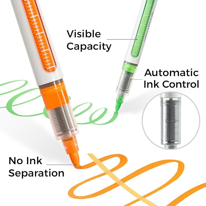 Ohuhu Acrylic Paint Markers Direct Liquid: 24 Colors Flexible Brush Tip Acrylic Markers High Opacity Paint Pens Waterproof Lightfast for Rock Easter Eggs Wood - Nahuku