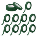 MECCANIXITY 12 Rolls Floral Tapes, 30 Yard x 1/16 in Florist Crepe Flowers Bouquets Tape Adhesive Waterproof for Flower Arranging Wrapping, Deep Green