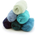Woolbuddy Wool Roving Kit - Premium Core Wool for Needle Felting, Felting Soap & Tools – Sustainable Roving Wool for Beginners & Adults, Wet Felting Supplies (Blue)