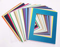 5.5x8.5 Mat for 8.5x11 Frame - Precut Mat Board Acid-Free Mixed Colors 5.5x8.5 Photo Matte For a 8.5x11 Picture Frame, Matboard for Family Photos, Show Kits, Art, Picture Framing, Pack of 10 Mats