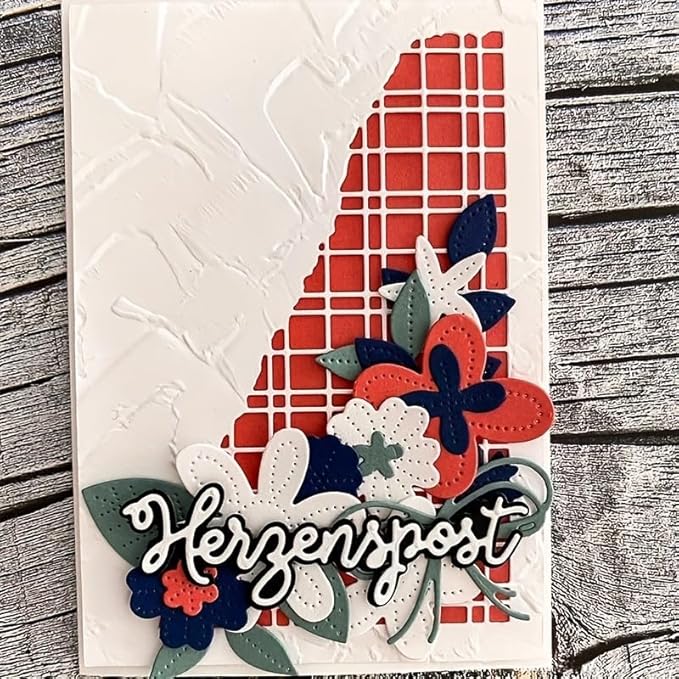 Lapoo 3D Backgrounds Frame Metal Cutting Die for Scrapbooking, New Cutting Dies DIY Album Card Making Decor Paper Craft Metal Die Cuts Party Wedding Decorations (Skew Border 5.1 x 3.8 in)