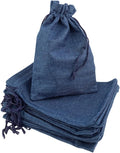 Palmhomee Pack of 25 Burlap Gift Bags with Drawstring Linen Jewelry Pouches Wedding Hessian Jute Bags for Birthday Jewelry and Treat Pouches Party Wedding Favors Gift Art and DIY Craft (5x7 Inch, Navy Blue)