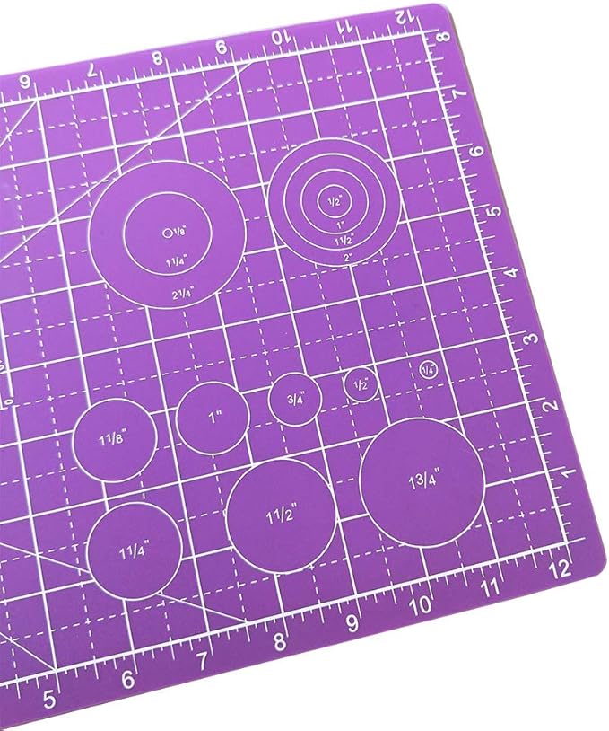 KC GLOBAL A4 (13"x9") Professional Grade Self-Healing Cutting Mat (Purple) - Odor-Free, Double-Sided, Eco-Friendly, Non-Slip, Premium Desk mat for DIY, Crafting, Model Building and Art Projects