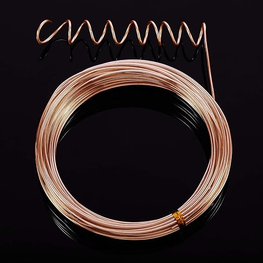 TecUnite Aluminum Craft Wire for Sculpting Armature Bendable Craft Wire for DIY Jewelry Making(Copper, 10 M X 3 mm, 1 Roll)