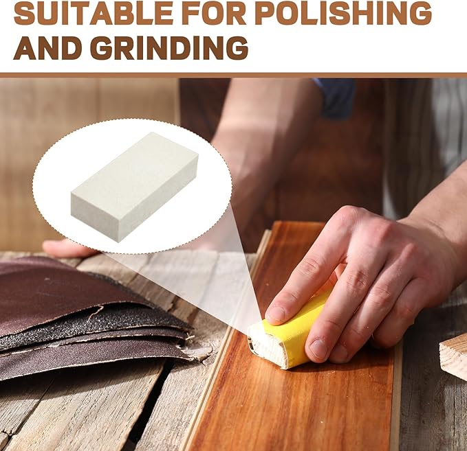 4 Pcs Thickened Felt Blocks Wool Soft Felt Squeegee Automotive Vinyl Wrapping Tool 1'' x 2'' x 4'' White Film Installing Tool for Sandpaper Sanding Polishing for Window Tinting No Scratches