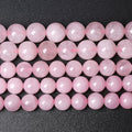32pcs 12MM Natural Rose Quartz Stone Energy Healing Beads Round Loose Beads for Jewelry Making Bracelet Necklaces 1 Strands 15"