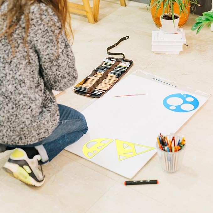 16 PCS Geometric Stencils Template for Kids Children Shapes Drawing Stencils Colorful Simple Drawing Art Painting Template for DIY Craft Toddlers Preschooler Learning Tool (Multicolor, 5.9x5.9 Inch)