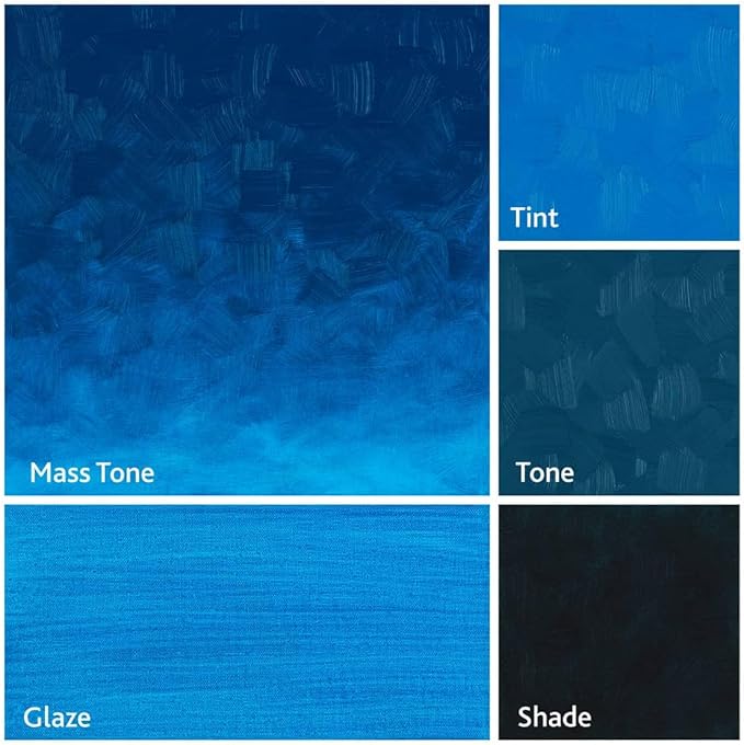 Tusc & Pine Artist Oil Paint - Manganese Blue Pastiche, 40 ml, Non-Yellowing, Rich & Creamy Consistency, Maximum Pigment Load, Small Batch Milled Oil Paints Made in the USA for Professional Artists