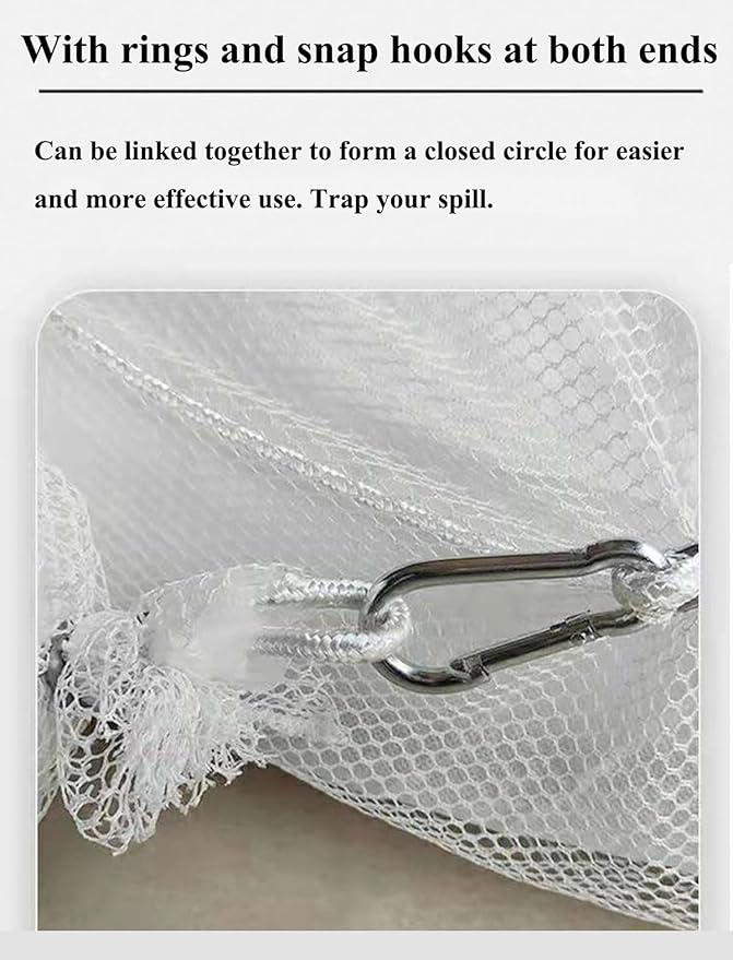 XIFENG Oil Absorbent Socks Oil Boom Soak up Oil Diesel Fuel Hydrocarbon Based Fluids, 6 Gallon (27L) Absorbency Per Sock, 5" Diameter 9.8' Length (12.7cm*3m) Clean Oil Spills(Size:Pack of 1)