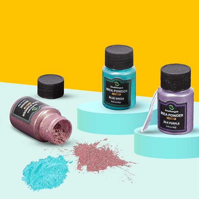 Mica Powder for Epoxy Resin, 36 Colors, 0.35 oz(10g) Bottles Mica Glitter, Pigment for Lip Gloss, Soap Making, Bath Bomb, Art Crafts, Resin Dye, Nails